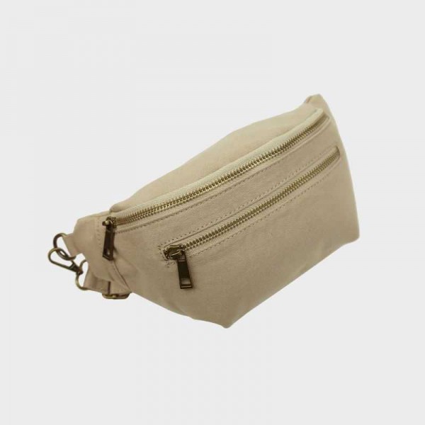 Anais - Sac banane zippé en toile...