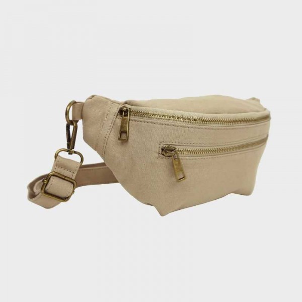 Anais - Sac banane zippé en toile...