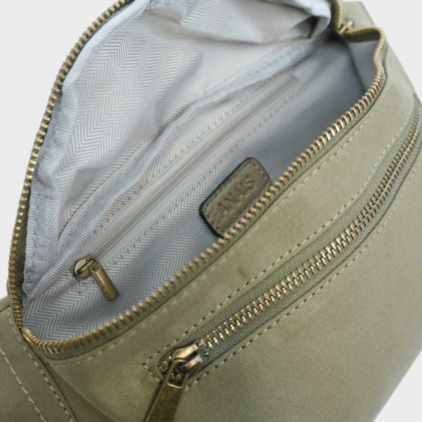 Anais - Sac banane zippé en toile...