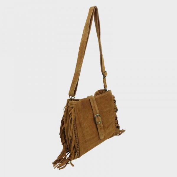 Anais - Sac bandoulière à franges en...