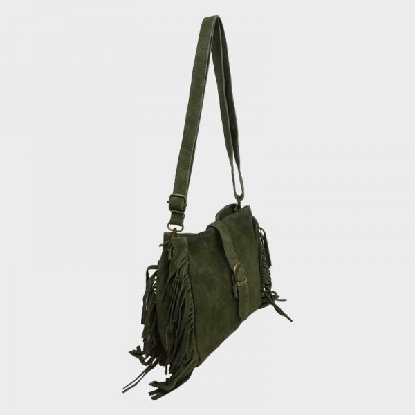 Anais - Sac bandoulière à franges en...