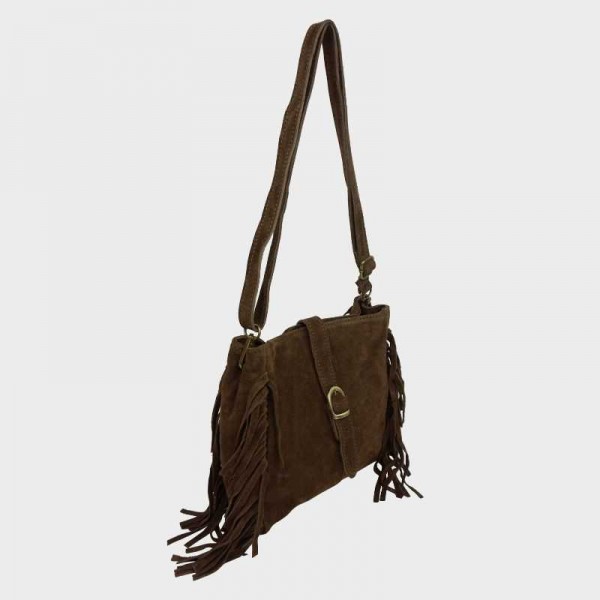 Anais - Sac bandoulière à franges en...