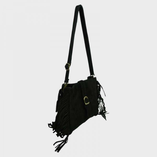 Anais - Sac bandoulière à franges en...