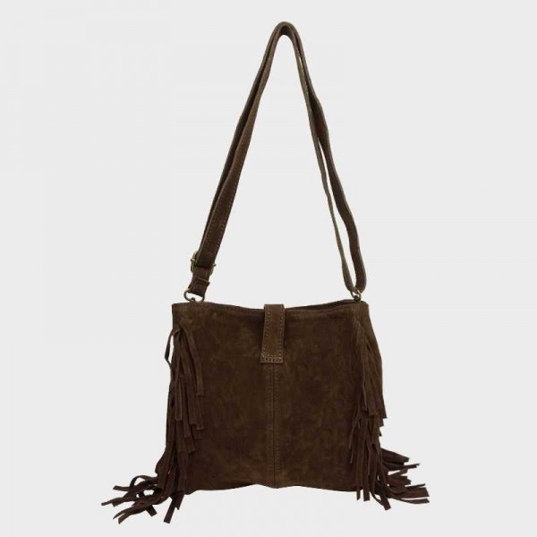 Anais - Sac bandoulière à franges en...