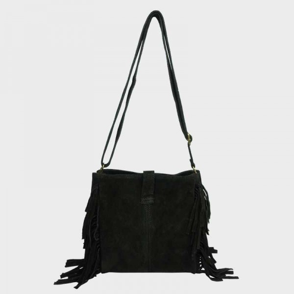 Anais - Sac bandoulière à franges en...