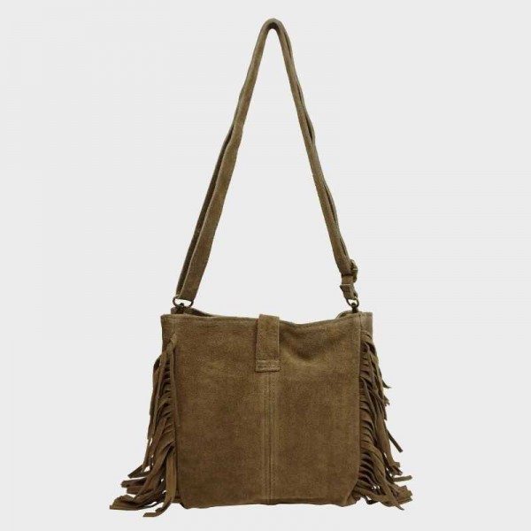 Anais - Sac bandoulière à franges en...