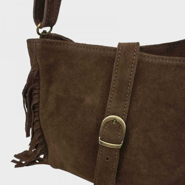 Anais - Sac bandoulière à franges en...