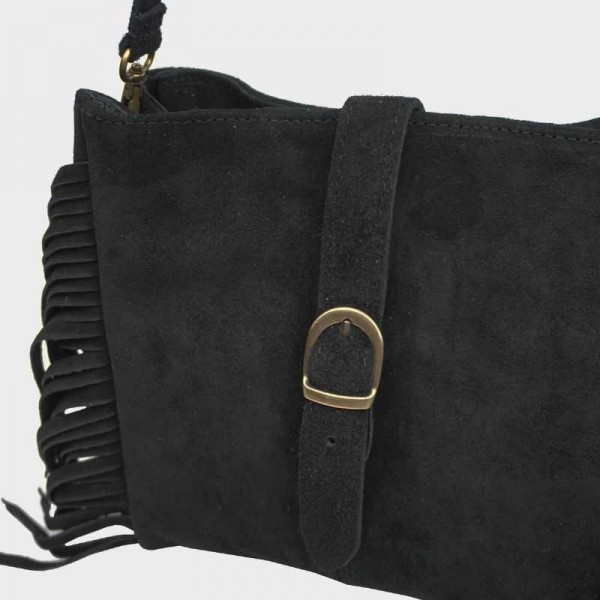 Anais - Sac bandoulière à franges en...