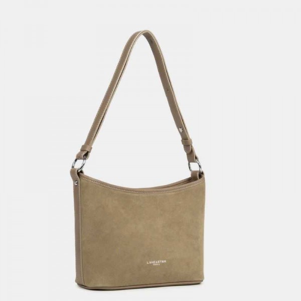 Lancaster - Sac seau en cuir suède...