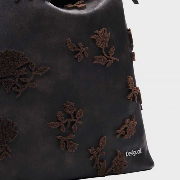Desigual - Sac à dos marron fleurs... Desigual - Sac à dos marron fleurs...