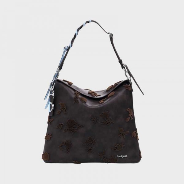 Desigual - Sac à dos marron fleurs... Desigual - Sac à dos marron fleurs...