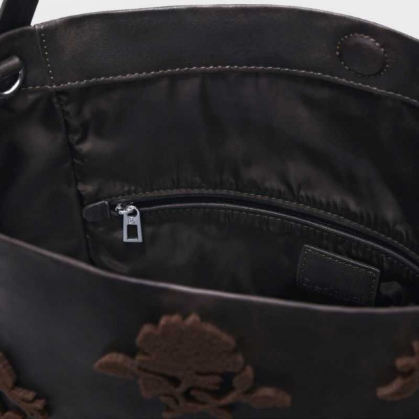 Desigual - Sac à main marron fleurs... Desigual - Sac à main marron fleurs...