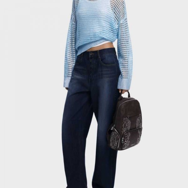 Desigual - Sac à dos marron à clous... Desigual - Sac à dos marron à clous...