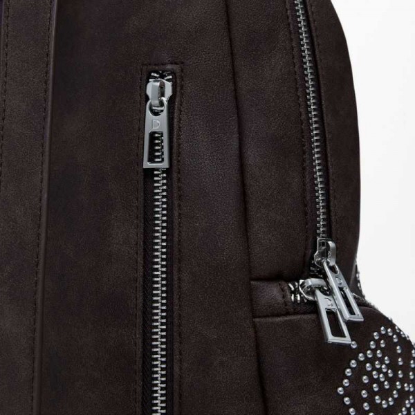 Desigual - Sac à dos marron à clous... Desigual - Sac à dos marron à clous...