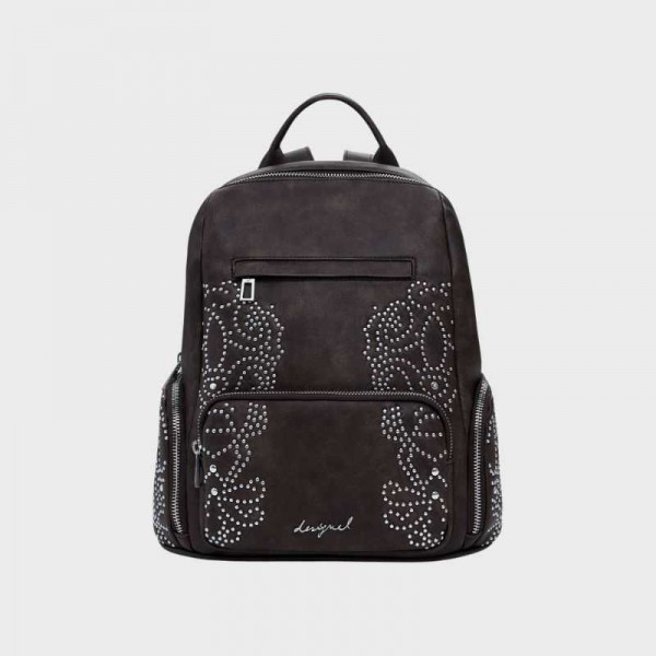 Desigual - Sac à dos marron à clous... Desigual - Sac à dos marron à clous...