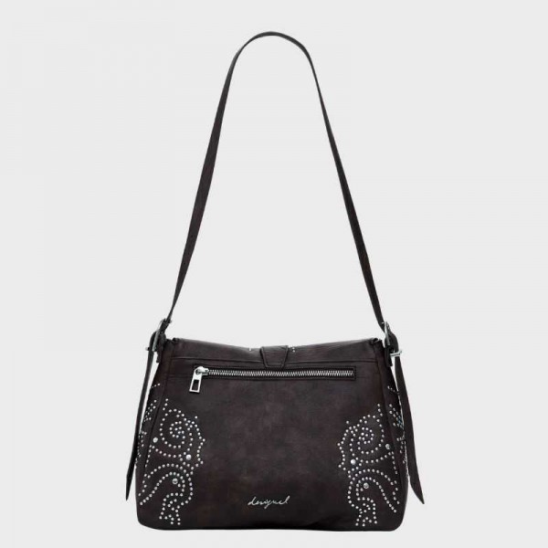 Desigual - Sac bandoulière marron à... Desigual - Sac bandoulière marron à...