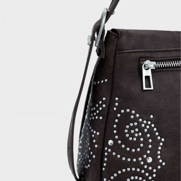 Desigual - Sac bandoulière marron à... Desigual - Sac bandoulière marron à...