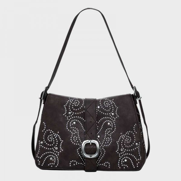 Desigual - Sac bandoulière marron à... Desigual - Sac bandoulière marron à...