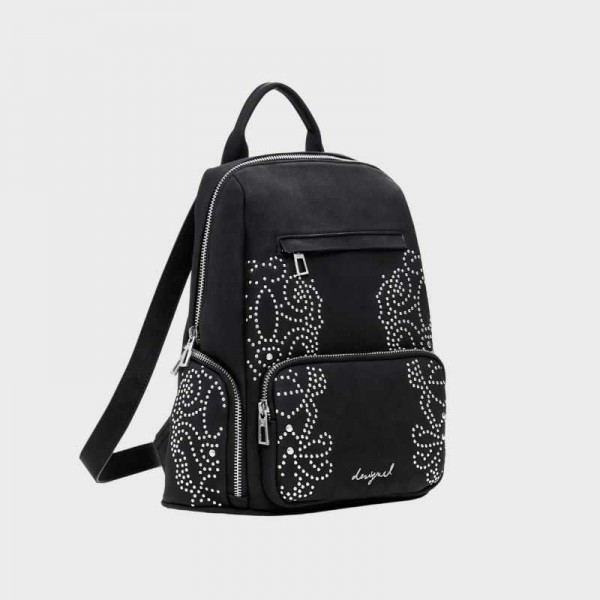 Desigual - Sac à dos noir à clous...