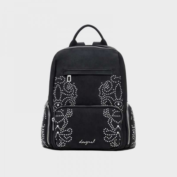 Desigual - Sac à dos noir à clous...