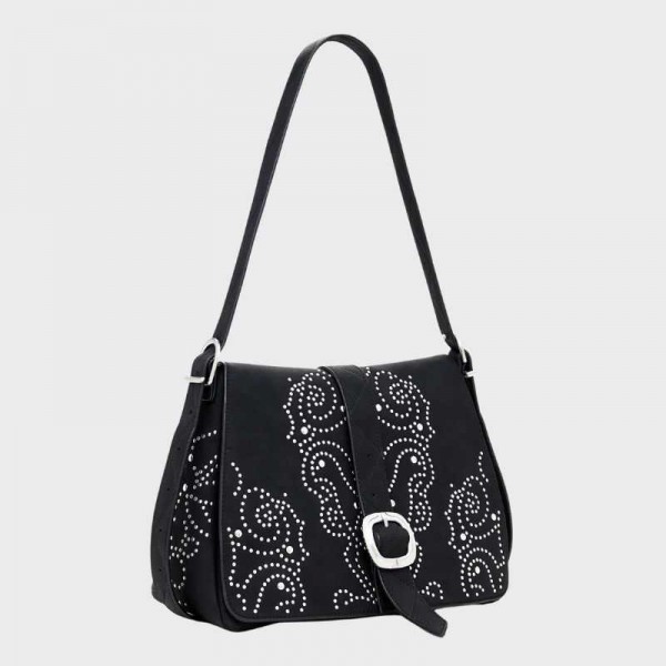 Desigual - Sac bandoulière noir à... Desigual - Sac bandoulière noir à...