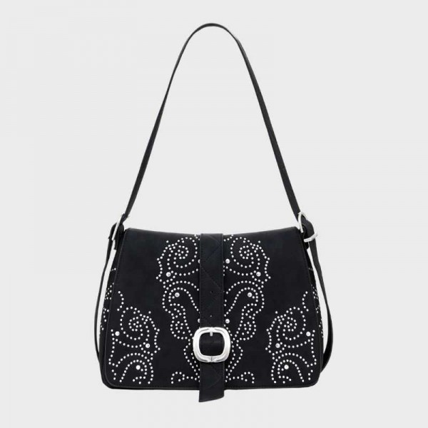 Desigual - Sac bandoulière noir à... Desigual - Sac bandoulière noir à...