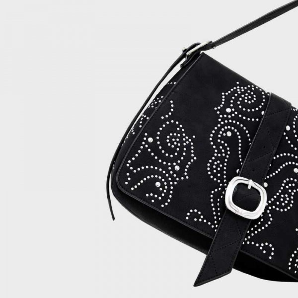 Desigual - Sac bandoulière noir à... Desigual - Sac bandoulière noir à...
