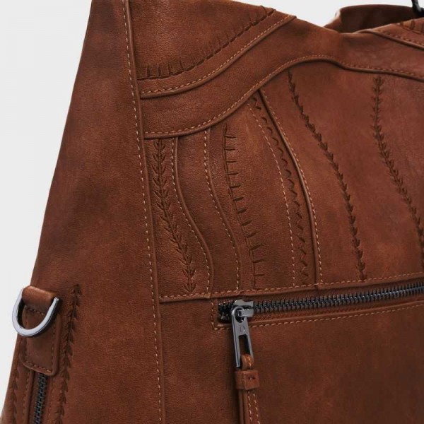 Desigual - Sac à main marron clouté... Desigual - Sac à main marron clouté...