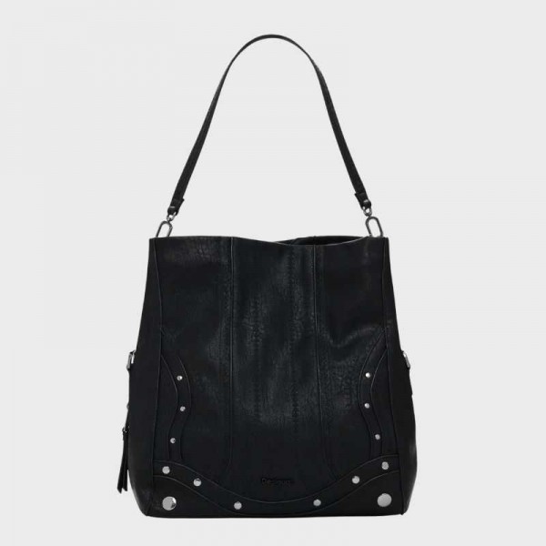 Desigual - Sac à main noir clouté... Desigual - Sac à main noir clouté...