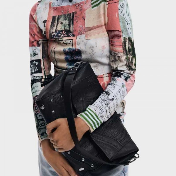 Desigual - Sac à main noir clouté... Desigual - Sac à main noir clouté...