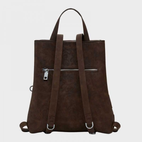 Desigual - Sac à dos marron clouté... Desigual - Sac à dos marron clouté...