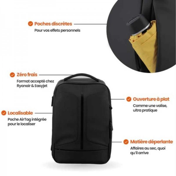 Jump - Sac à dos cabine 40x25x20cm... Jump - Sac à dos cabine 40x25x20cm...