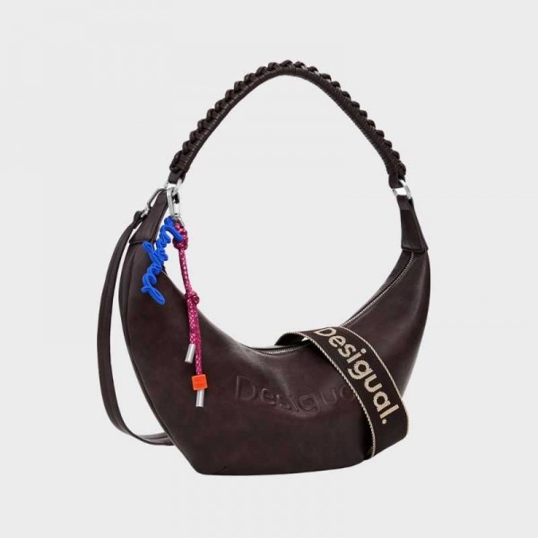 Desigual - Sac porté épaule marron...