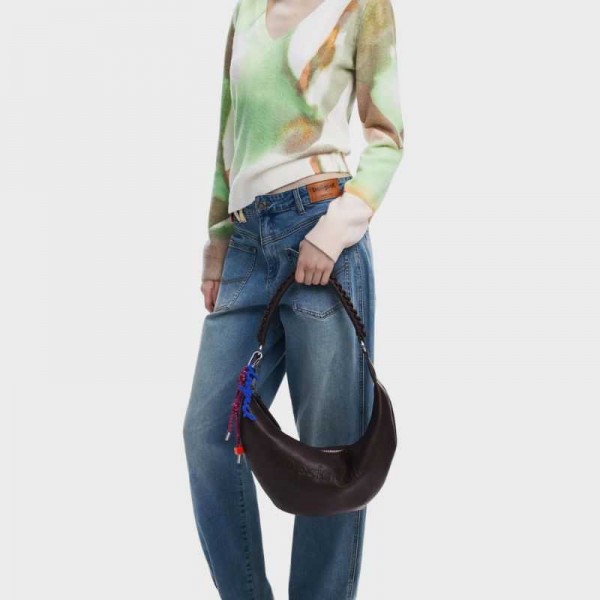 Desigual - Sac porté épaule marron...