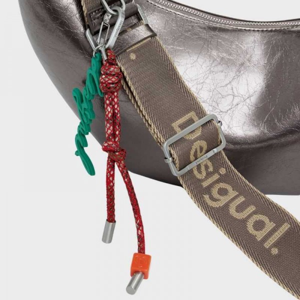Desigual - Sac porté épaule métallisé...