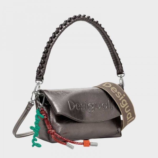 Desigual - Sac bandoulière métallisé...