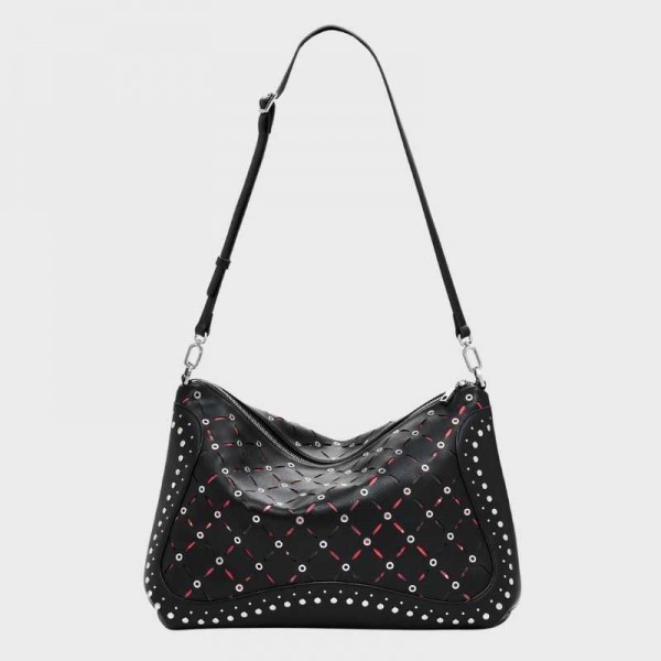 Desigual - Sac porté épaule clouté...