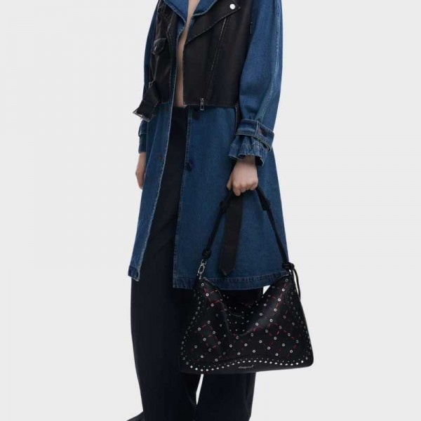 Desigual - Sac porté épaule clouté...