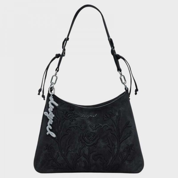 Desigual - Sac porté épaule noir à...