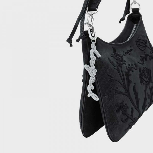 Desigual - Sac porté épaule noir à...