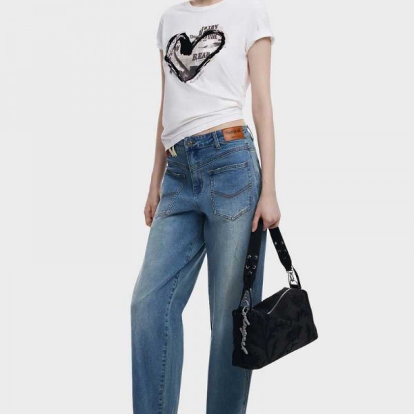 Desigual - Sac bandoulière noir à...