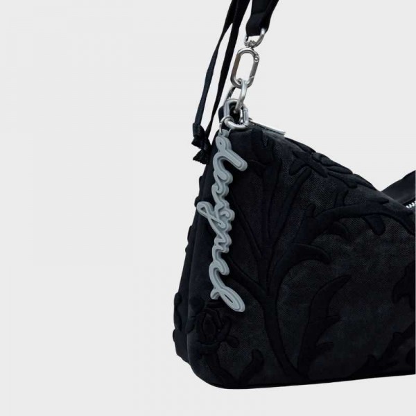 Desigual - Sac bandoulière noir à...