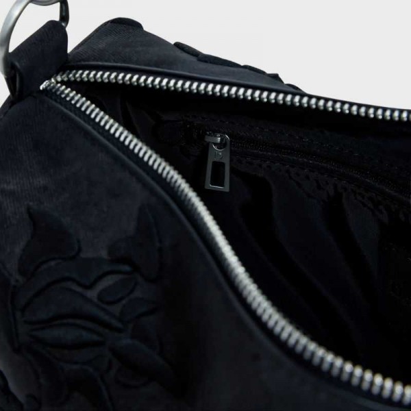 Desigual - Sac bandoulière noir à...
