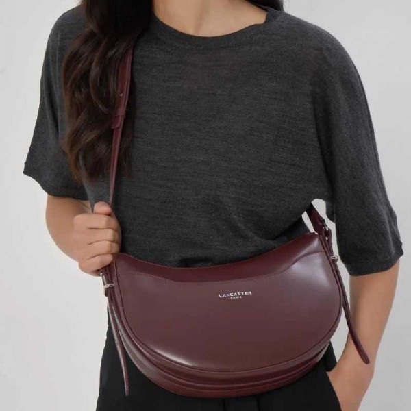 Lancaster- Sac demi-lune en cuir...