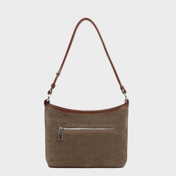 Lancaster - Sac seau en cuir suède...