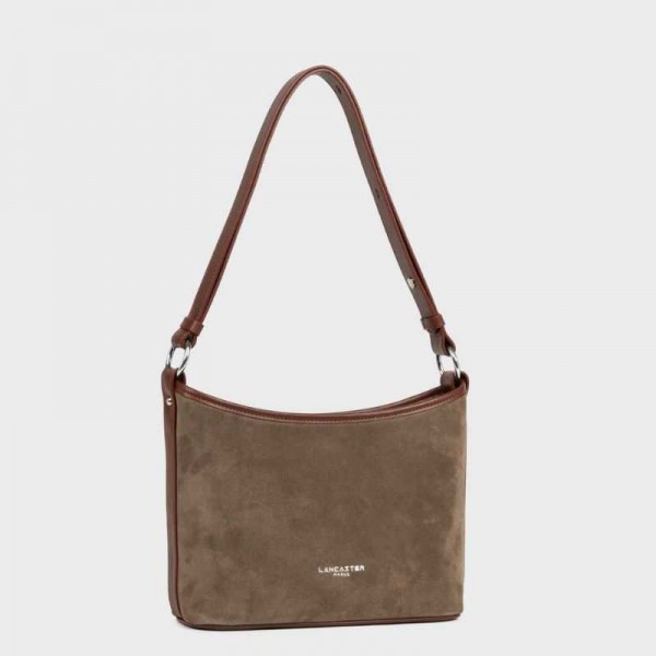 Lancaster - Sac seau en cuir suède...