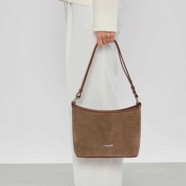 Lancaster - Sac seau en cuir suède...