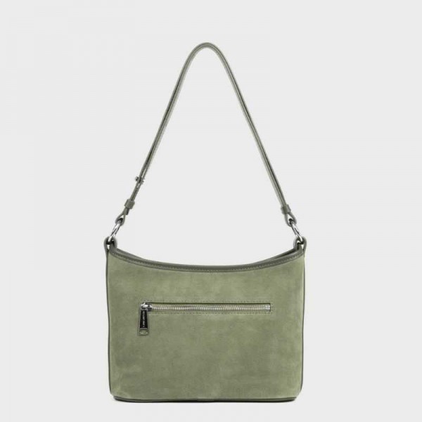 Lancaster - Sac seau en cuir suède...