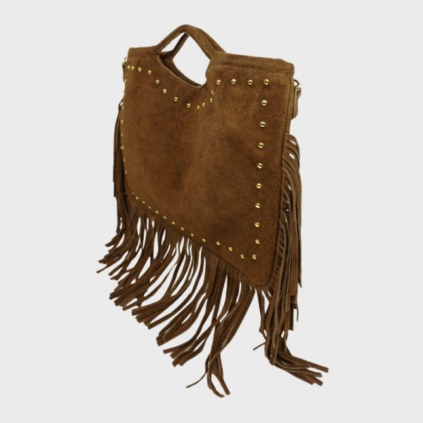 Anais - Sac à main clouté en croûte...