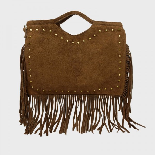 Anais - Sac à main clouté en croûte...